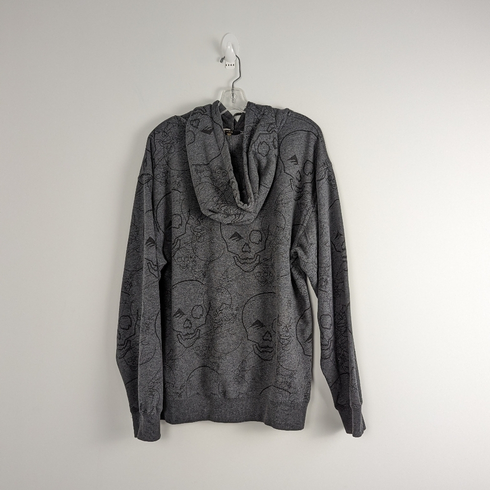 Emerica Men's Skull Print Cowl Neck Sweater - approximate size L - Picture 2 of 5